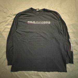 Vintage 90s Polo Jeans Co Ralph Lauren Shirt Spellout Long Sleeve Mens 2XL Y2K
